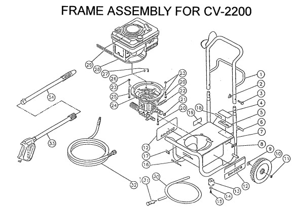 MITM CV-2200 pressure washer replacement parts